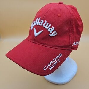 Callaway Golf Hat One Size Tour Pro Chrome Soft Apex Mavrik Odyssey Red Cap
